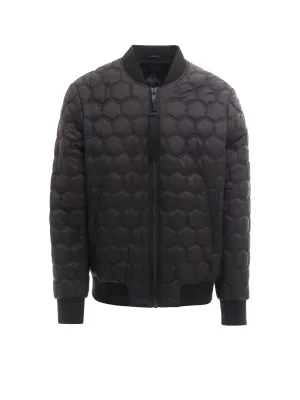 Moose Knuckles Honeycomb Quilted Zip-Up Jacket