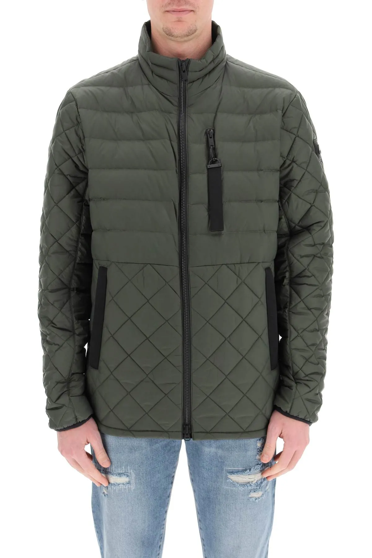 Moose Knuckles Quilted High Neck Zipped Jacket