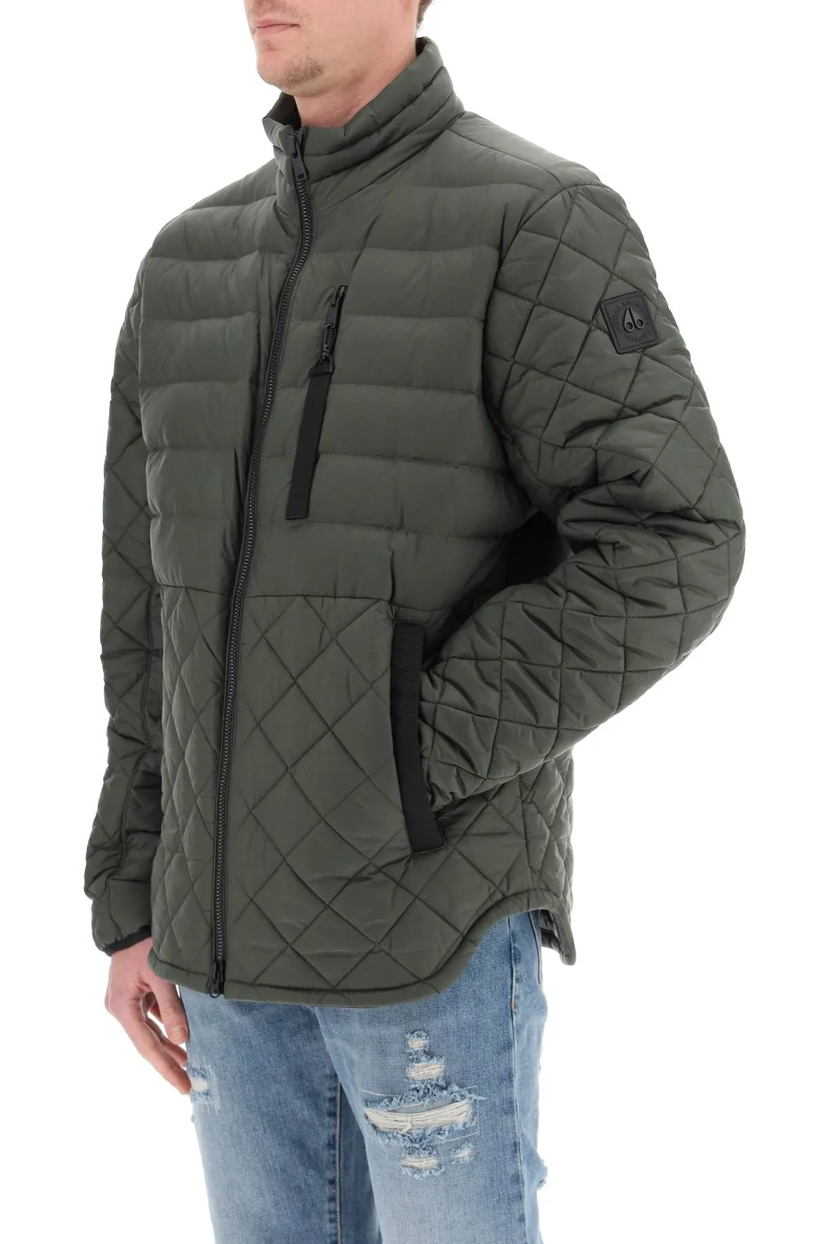 Moose Knuckles Quilted High Neck Zipped Jacket