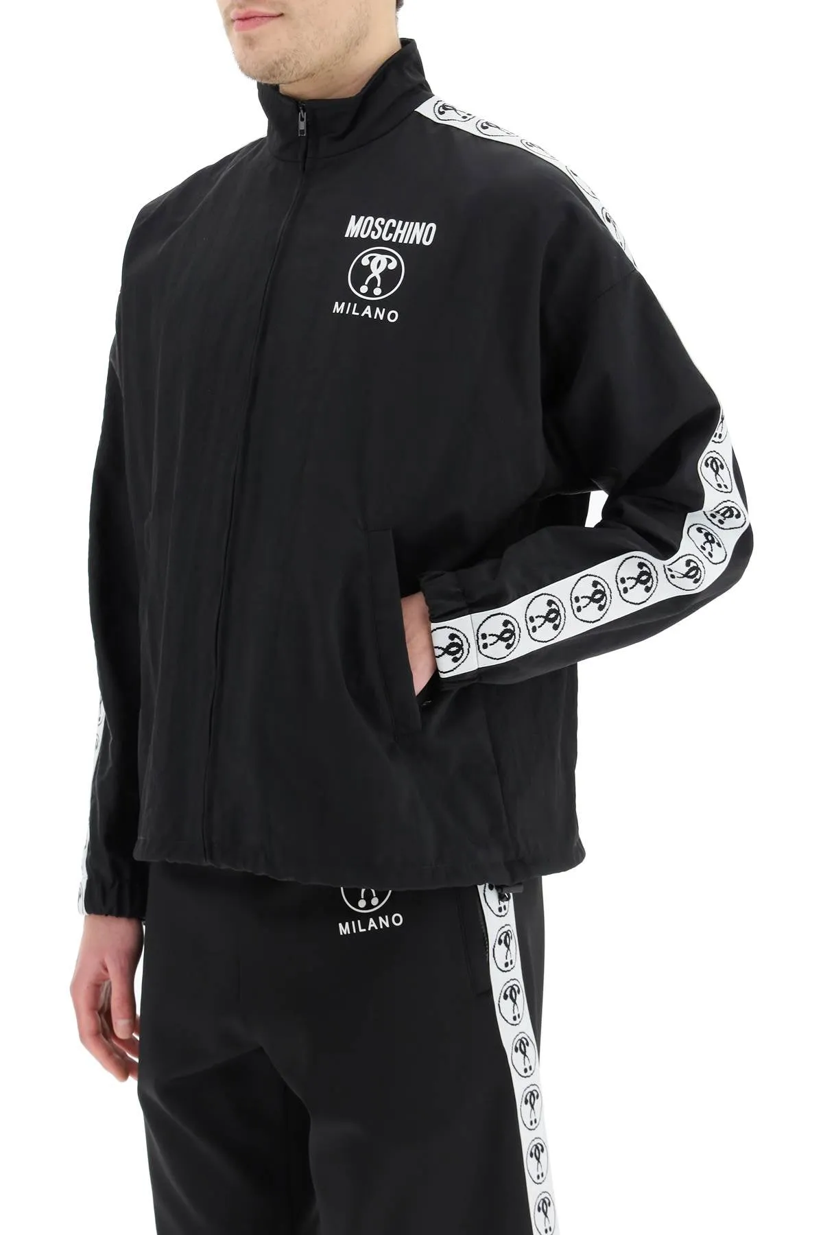 Moschino Double Question Mark Zipped Jacket