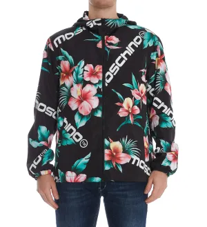 Moschino Hibiscus Print Zipped Jacket