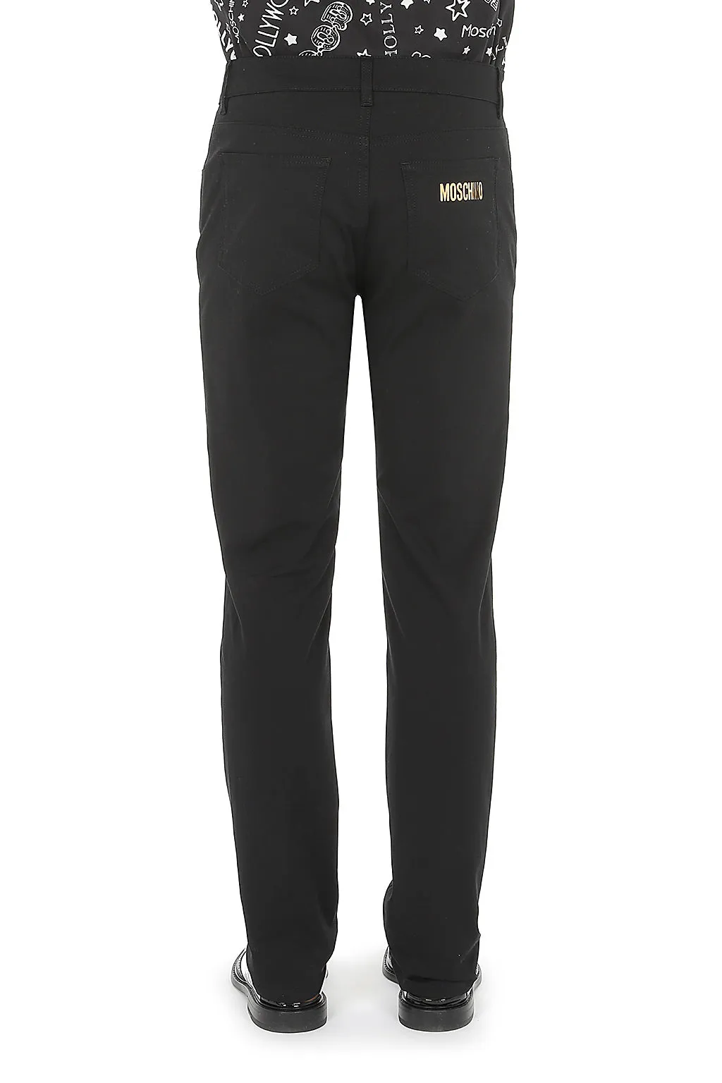 Moschino Logo Print Straight-Leg Trousers