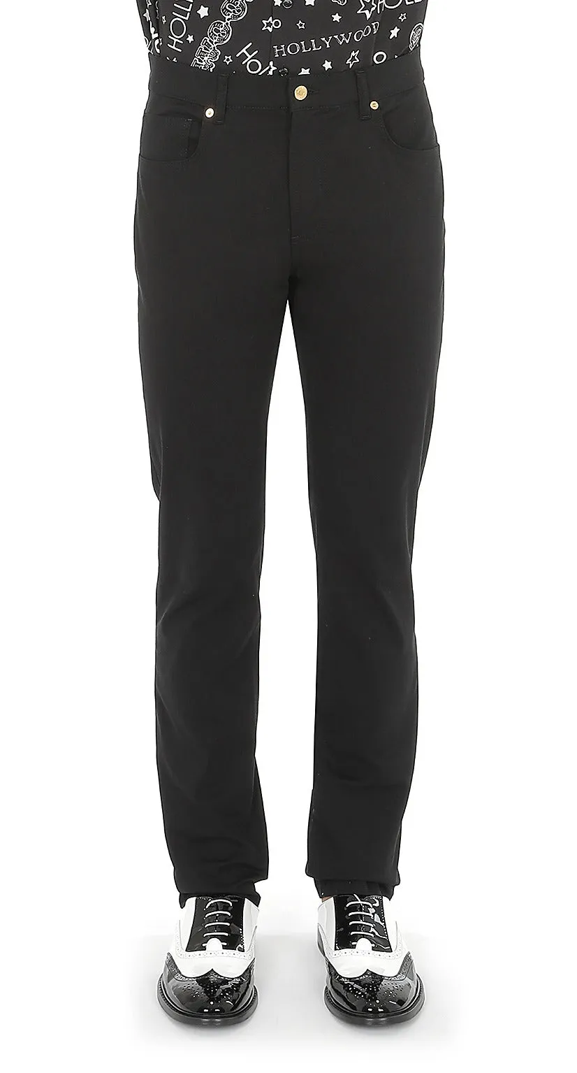 Moschino Logo Print Straight-Leg Trousers