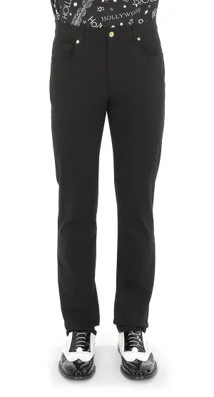 Moschino Logo Print Straight-Leg Trousers