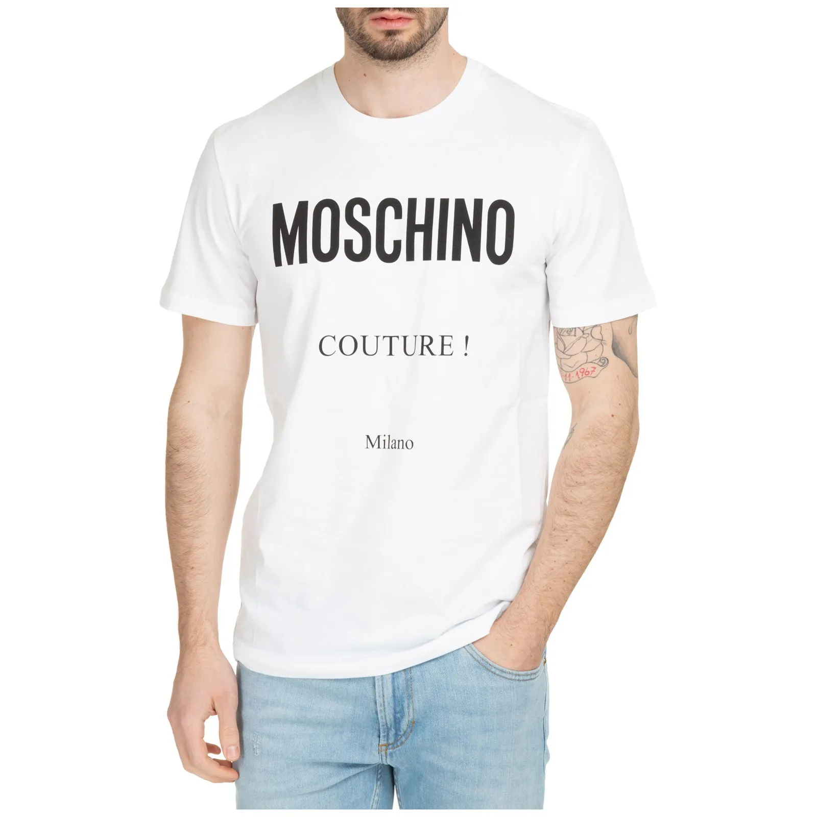 Moschino Logo Printed Crewneck T-Shirt