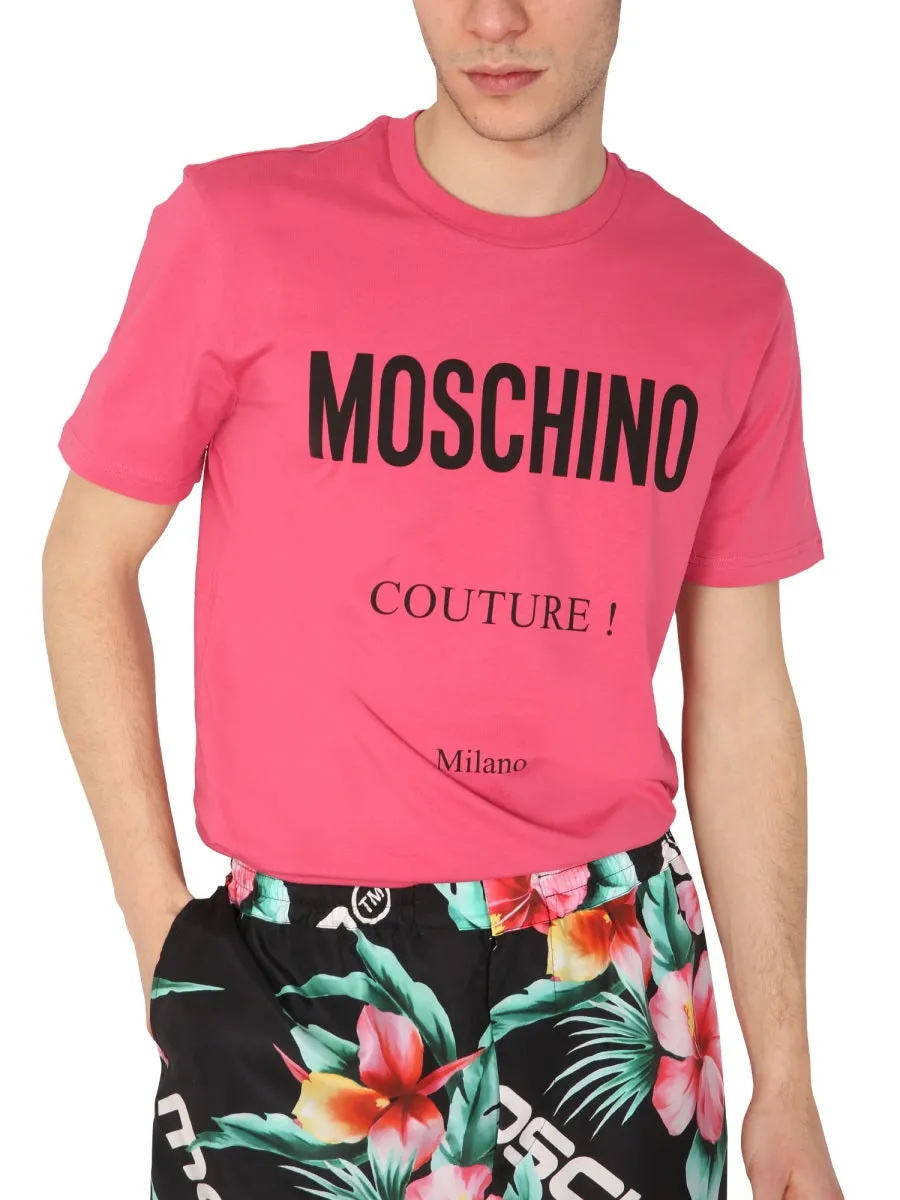 Moschino Logo Printed Crewneck T-Shirt