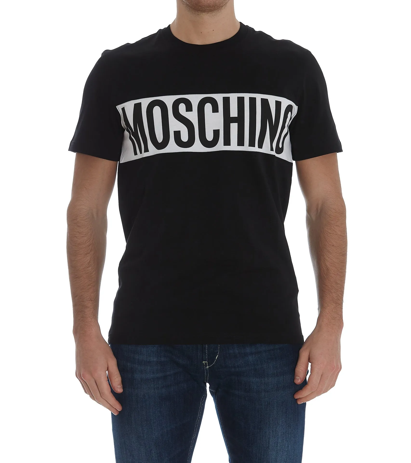Moschino Logo Printed Crewneck T-Shirt