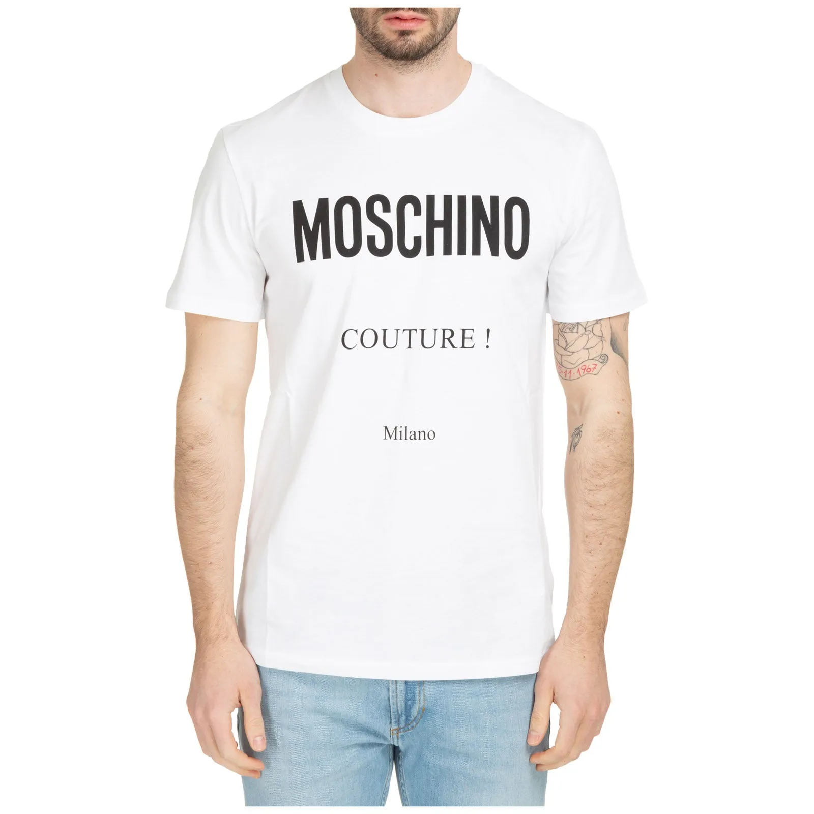 Moschino Logo Printed Crewneck T-Shirt