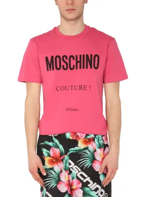 Moschino Logo Printed Crewneck T-Shirt