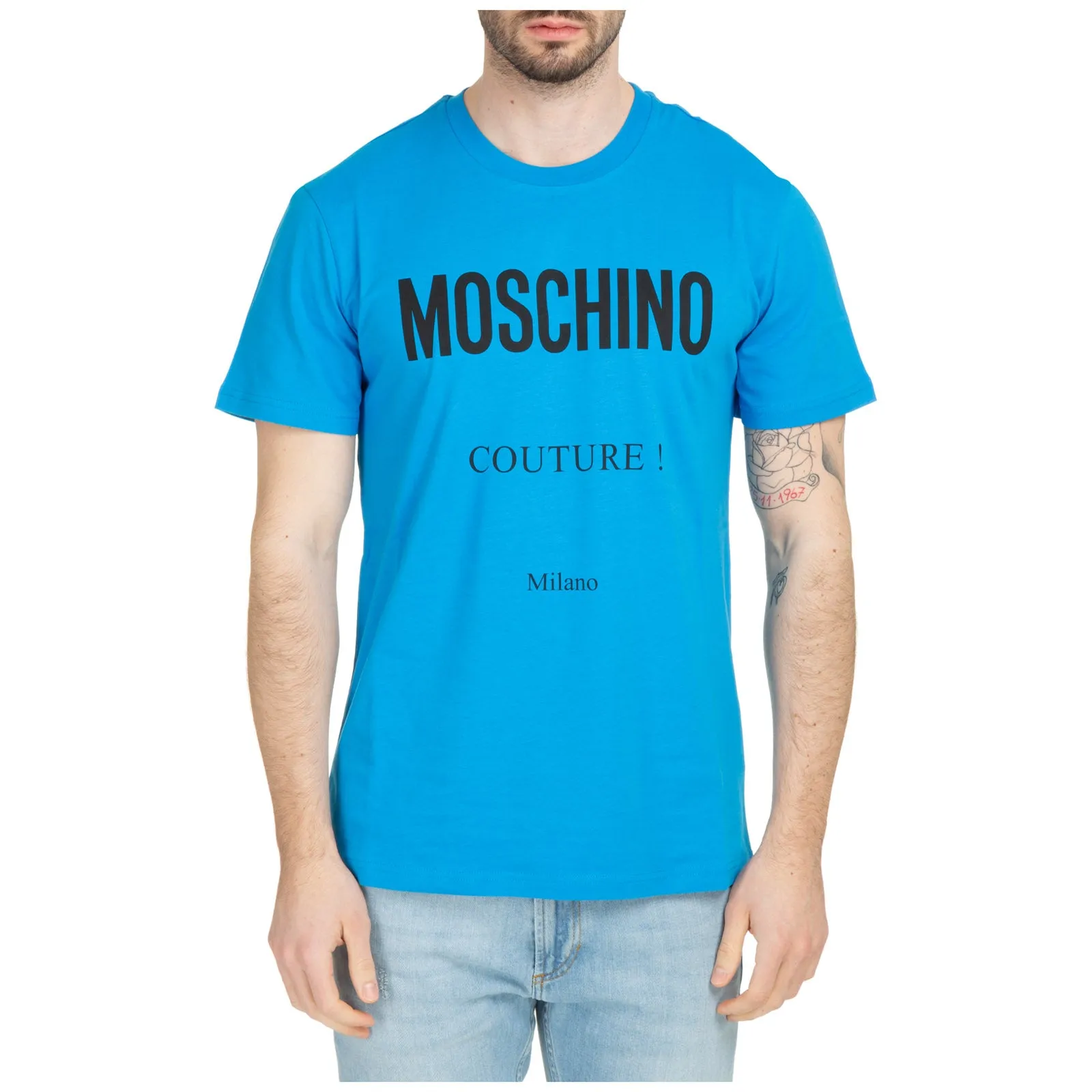 Moschino Logo Printed Crewneck T-Shirt