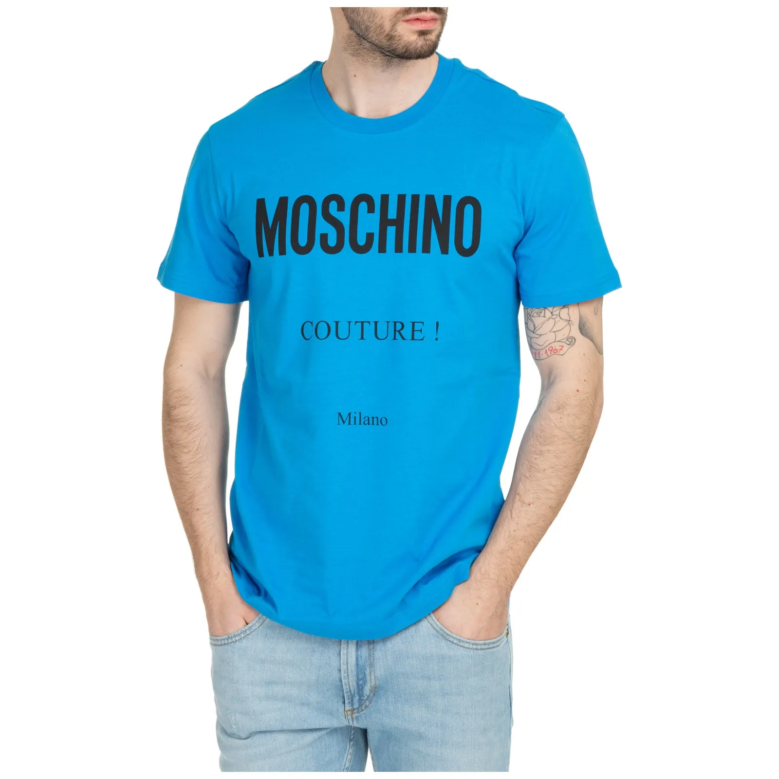 Moschino Logo Printed Crewneck T-Shirt