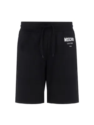 Moschino Logo Printed Drawstring Shorts
