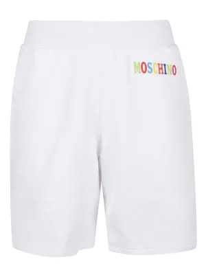 Moschino Logo Printed Elasticated Waist Shorts