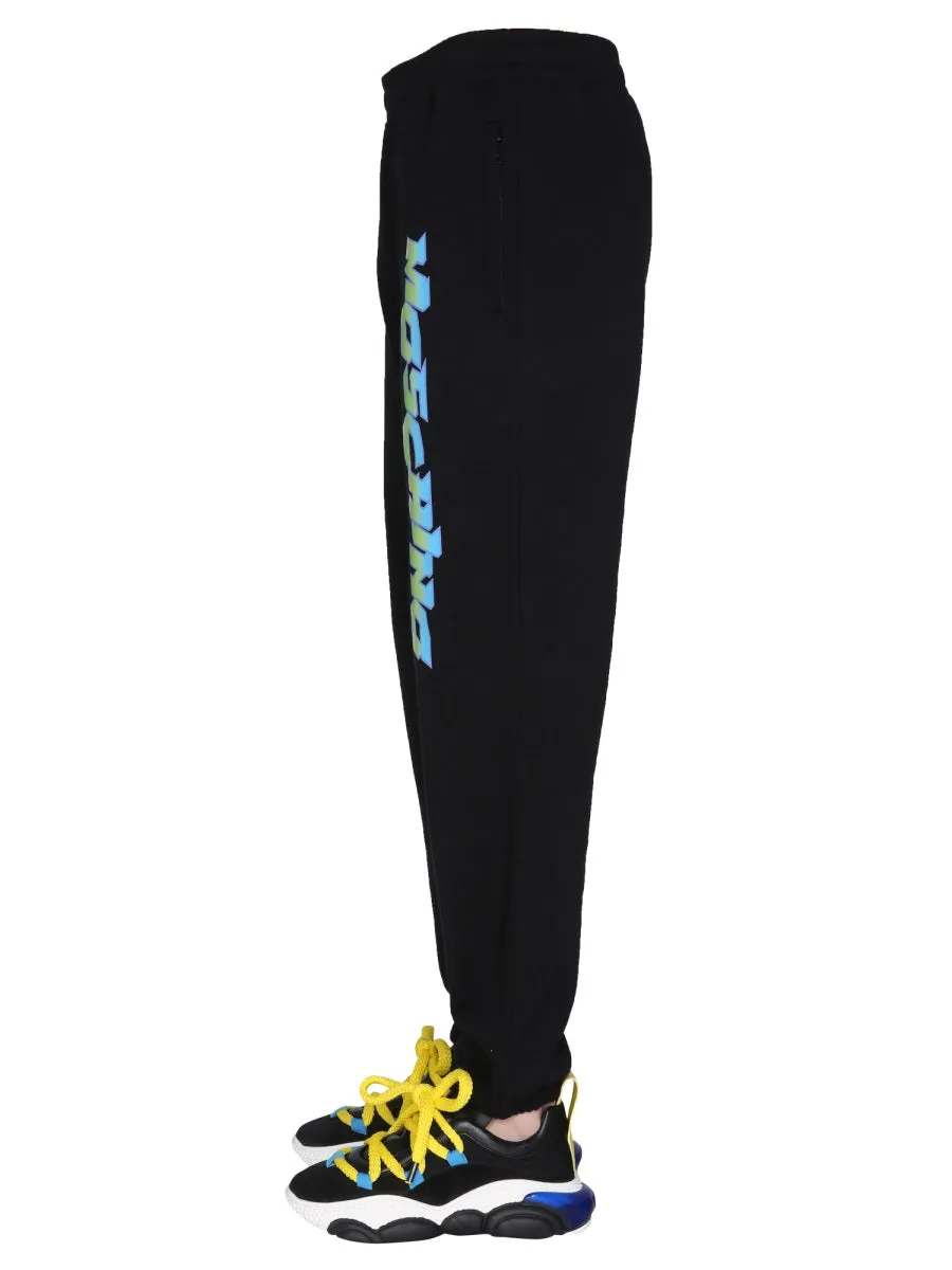 Moschino Logo Printed Elasticated Waistband Track Pants