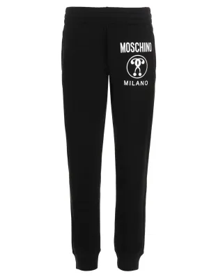 Moschino Logo Printed High Waist Track Pants