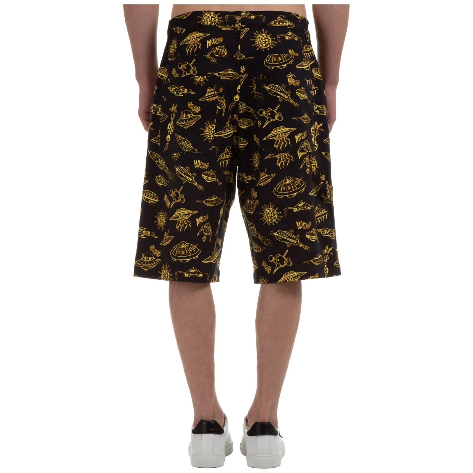 Moschino Spaceship Print Bermuda Shorts