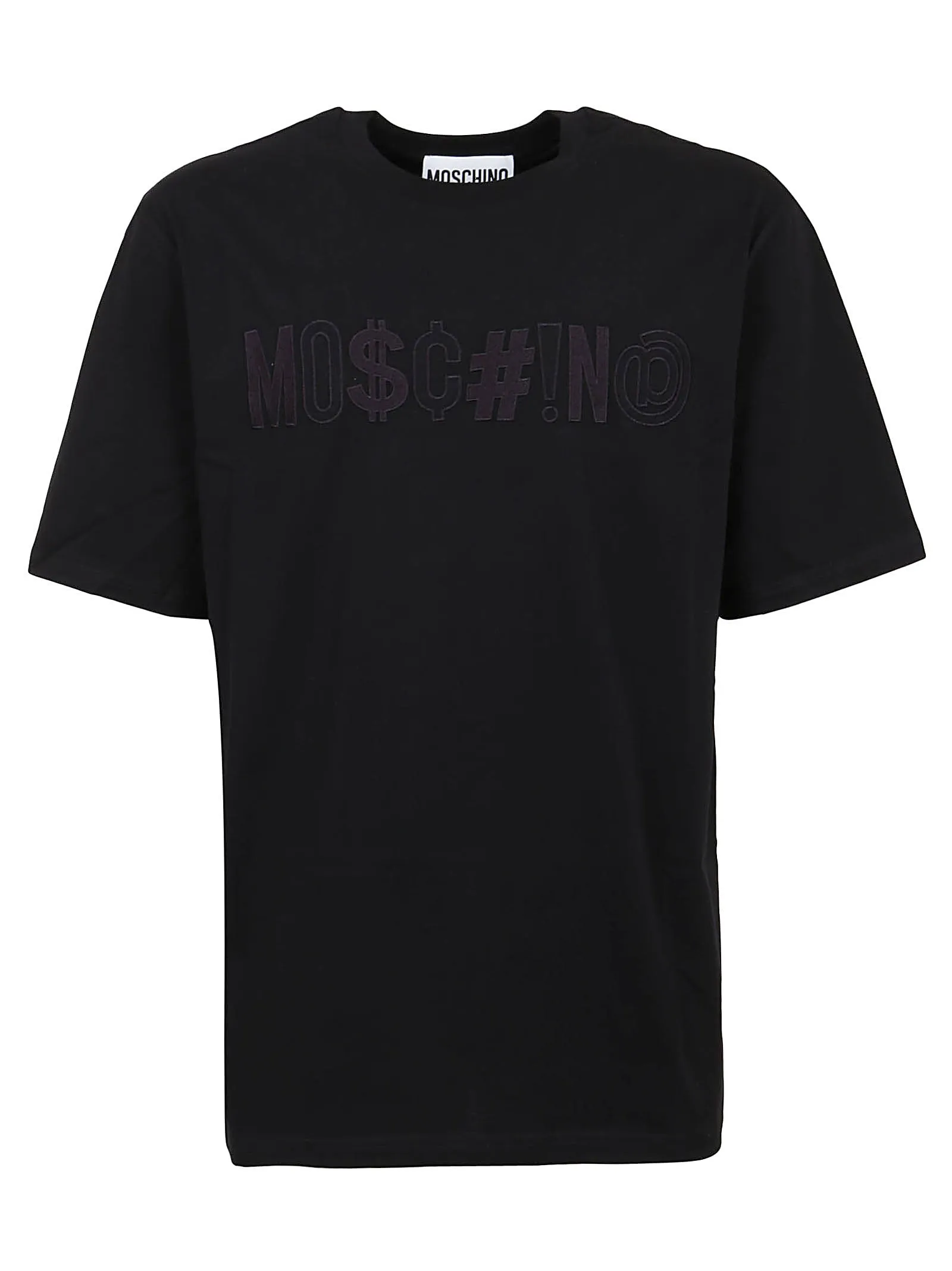 Moschino Symbols Logo Embroidered Crewneck T-Shirt