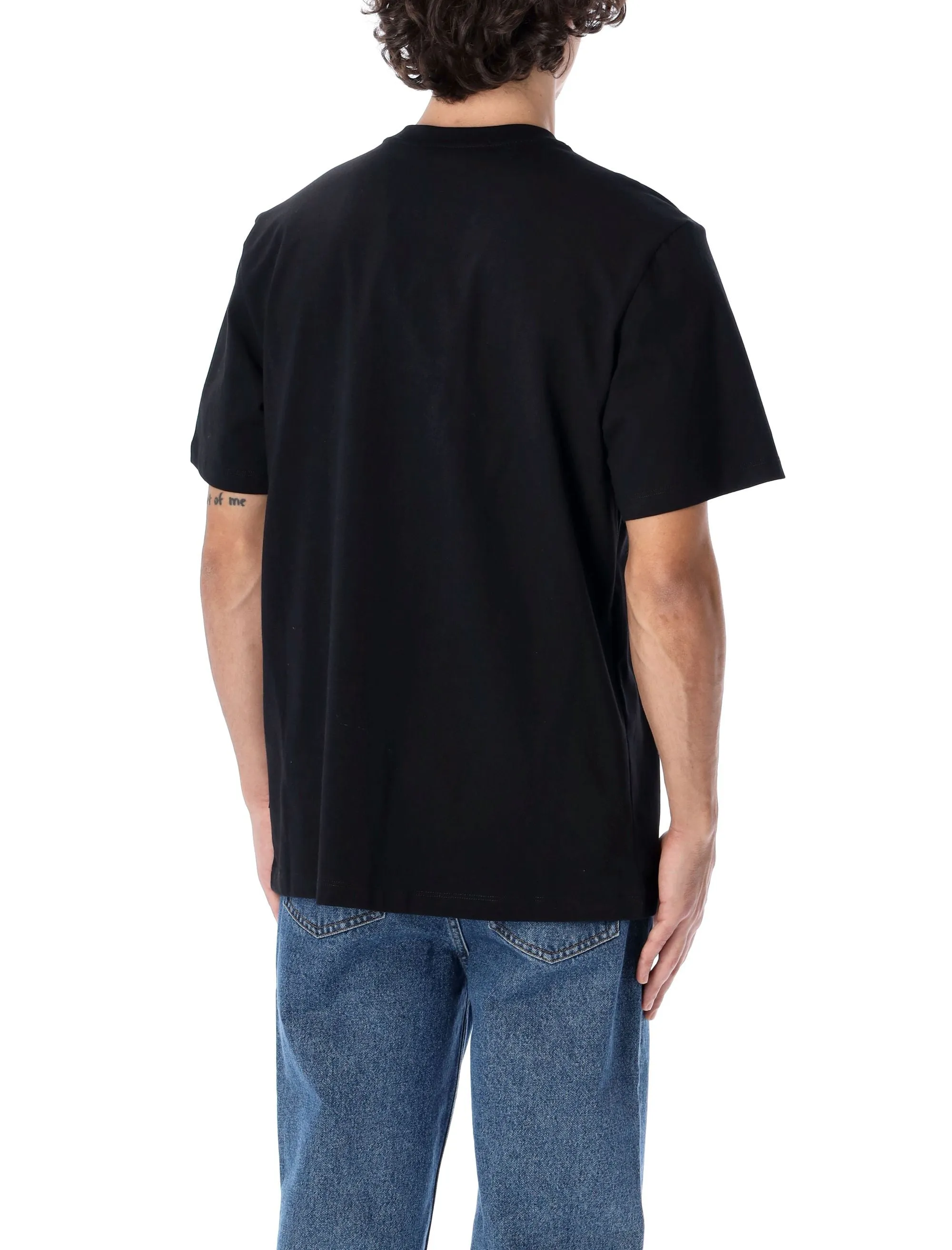 MSGM Crab Logo Printed Crewneck T-Shirt