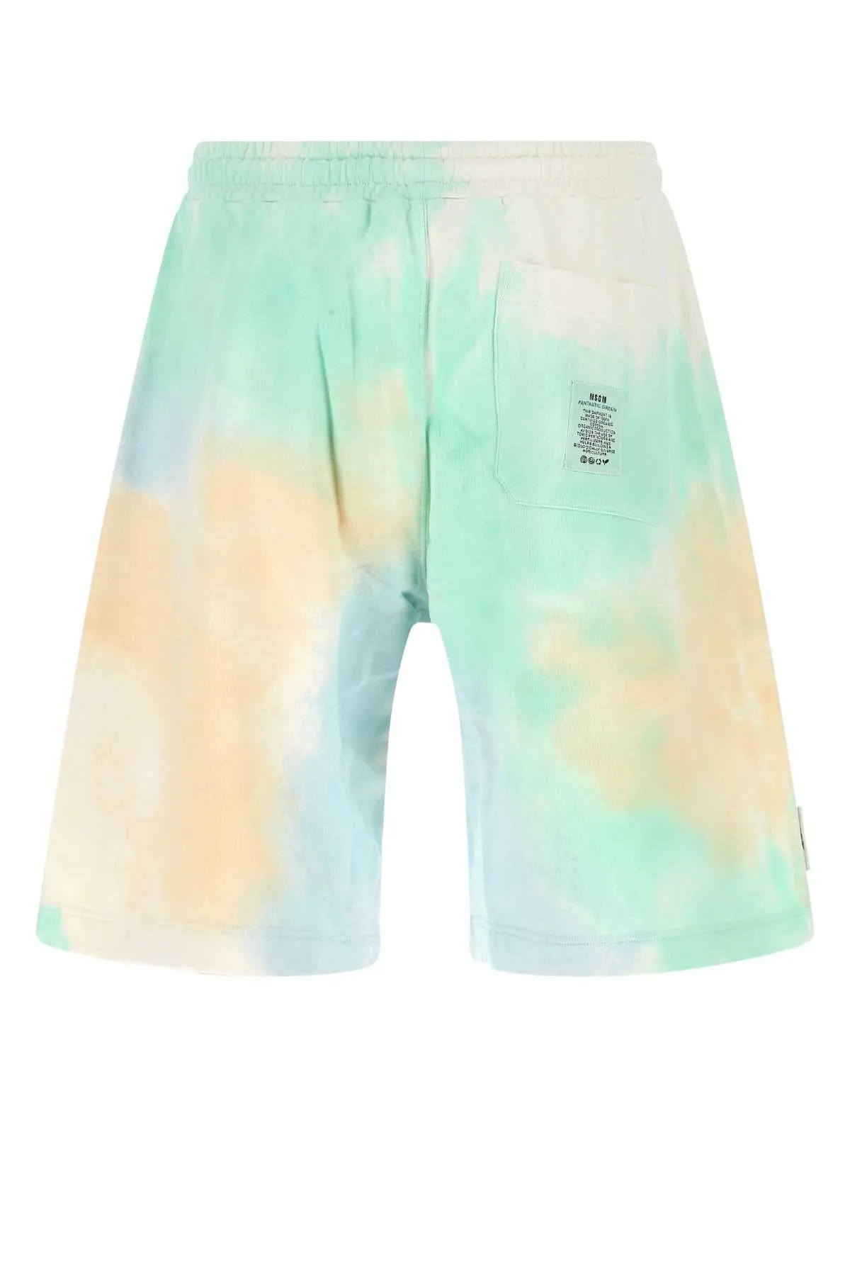 MSGM Fantastic Green Tie Dye Bermuda Shorts