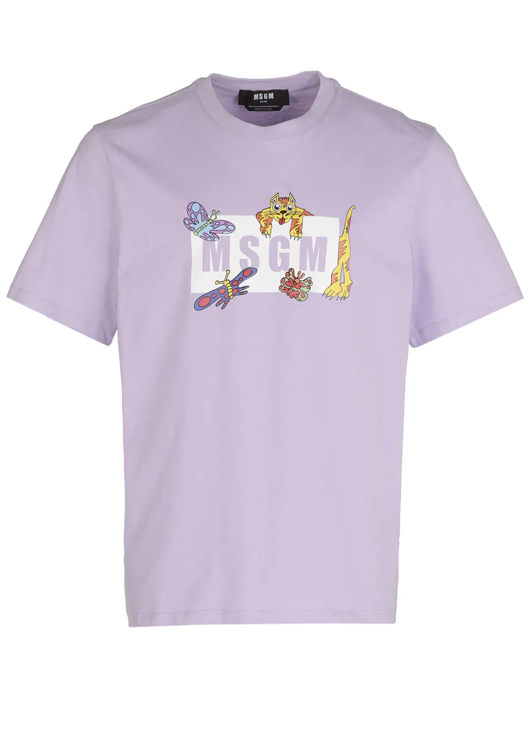MSGM Funny Tiger Logo Box T-Shirt