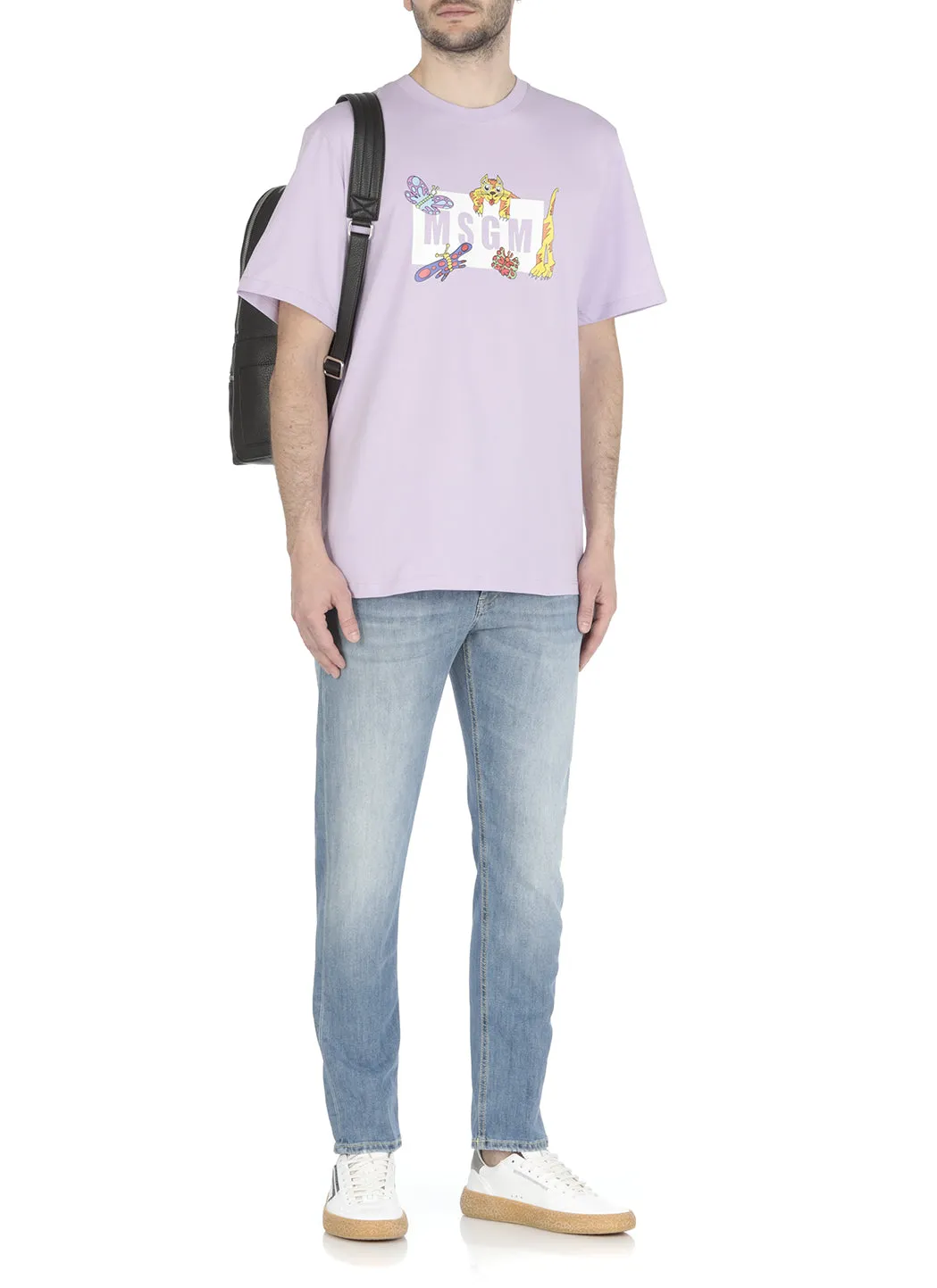 MSGM Funny Tiger Logo Box T-Shirt