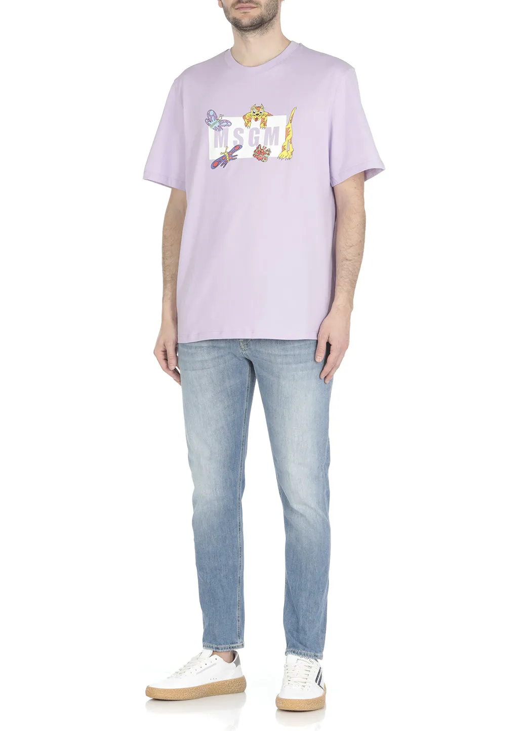 MSGM Funny Tiger Logo Box T-Shirt