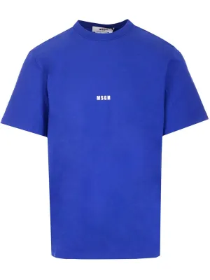 MSGM Logo Printed Crewneck T-Shirt
