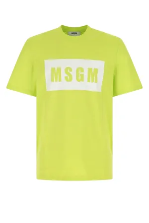 MSGM Logo Printed Crewneck T-Shirt