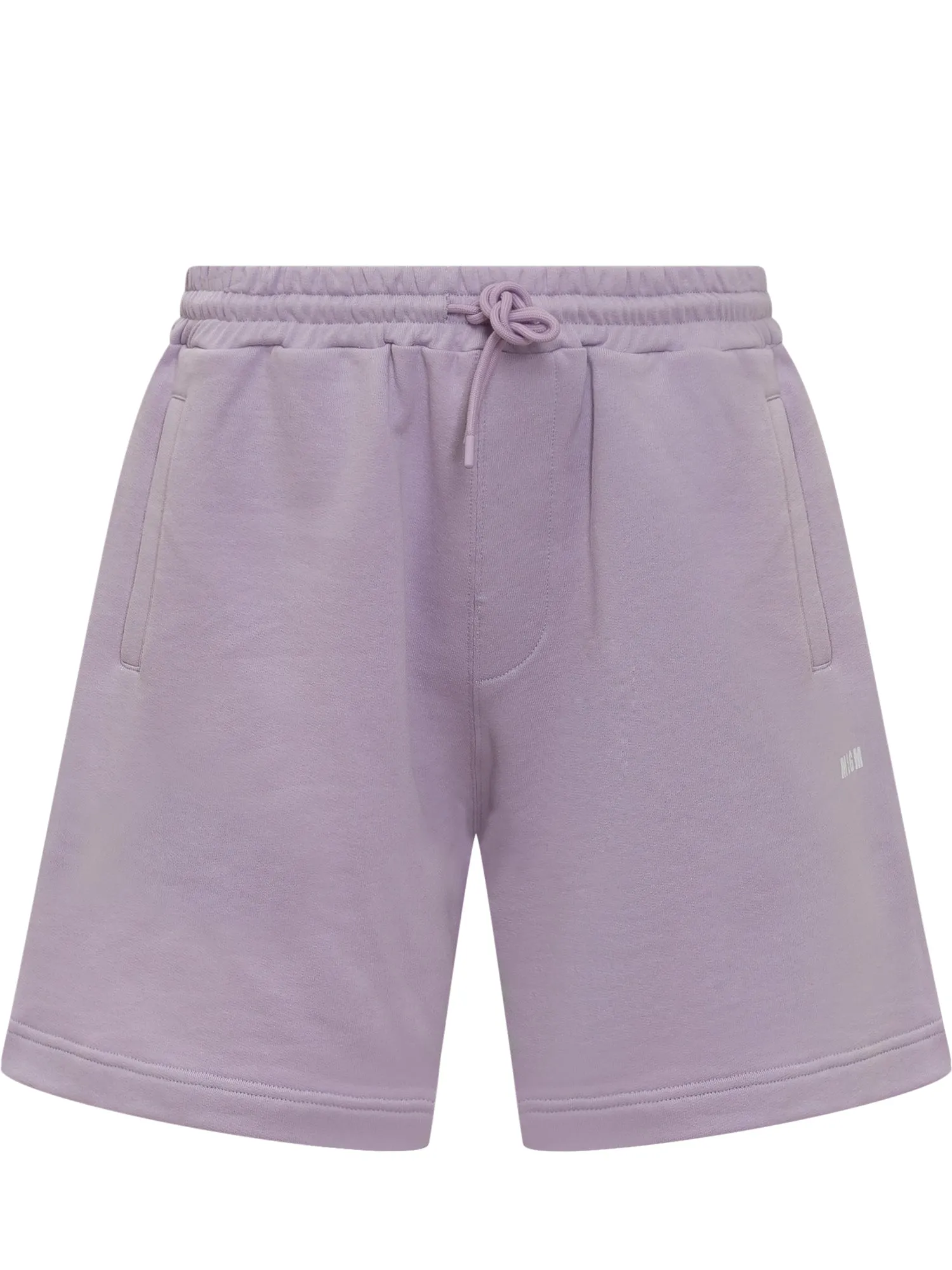 MSGM Logo Printed Drawstring Track Shorts