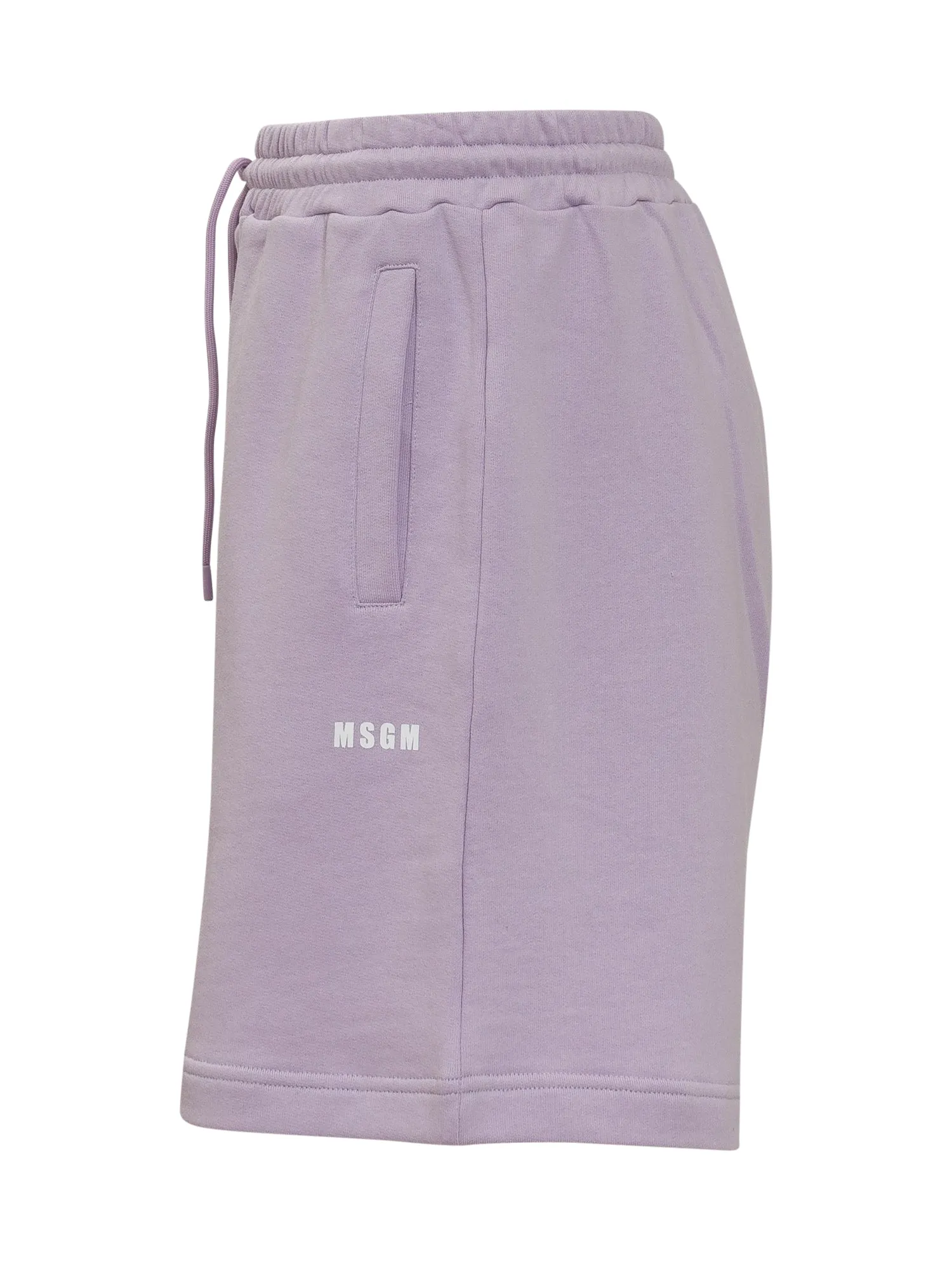 MSGM Logo Printed Drawstring Track Shorts