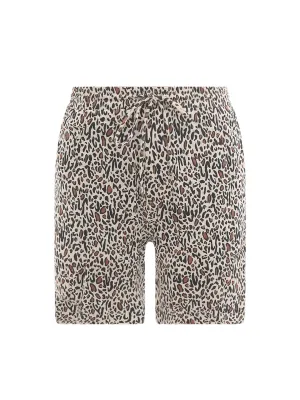Nanushka Leopard Print Drawstring Shorts