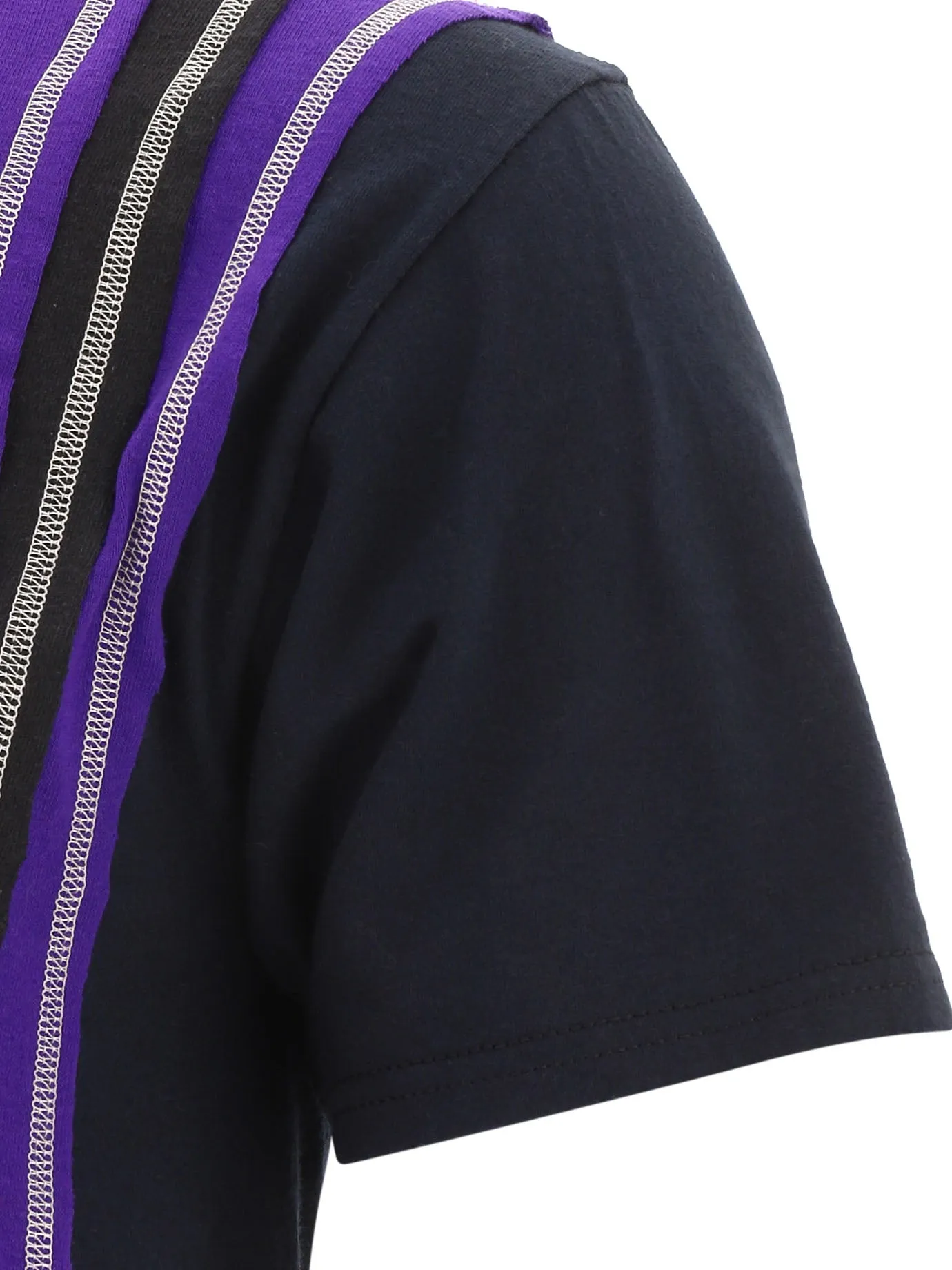 Needles Panelled Printed Crewneck T-Shirt