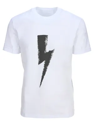 Neil Barrett Chalk Bolt Printed T-Shirt