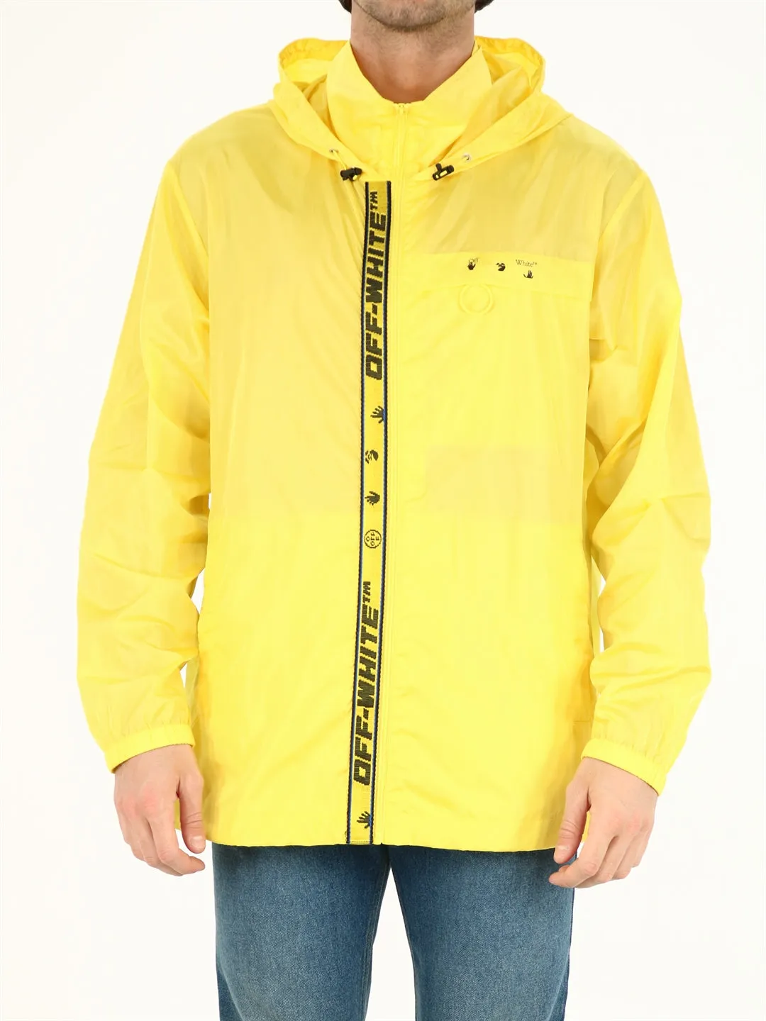 Off-White Logo Tape Windbreaker Jacket