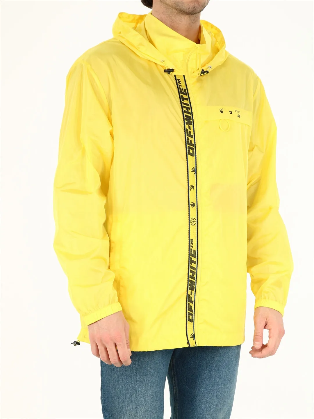 Off-White Logo Tape Windbreaker Jacket