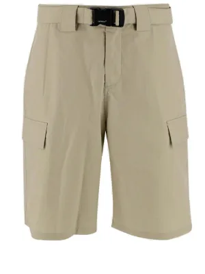 Off-White Medium Waist Cargo Shorts