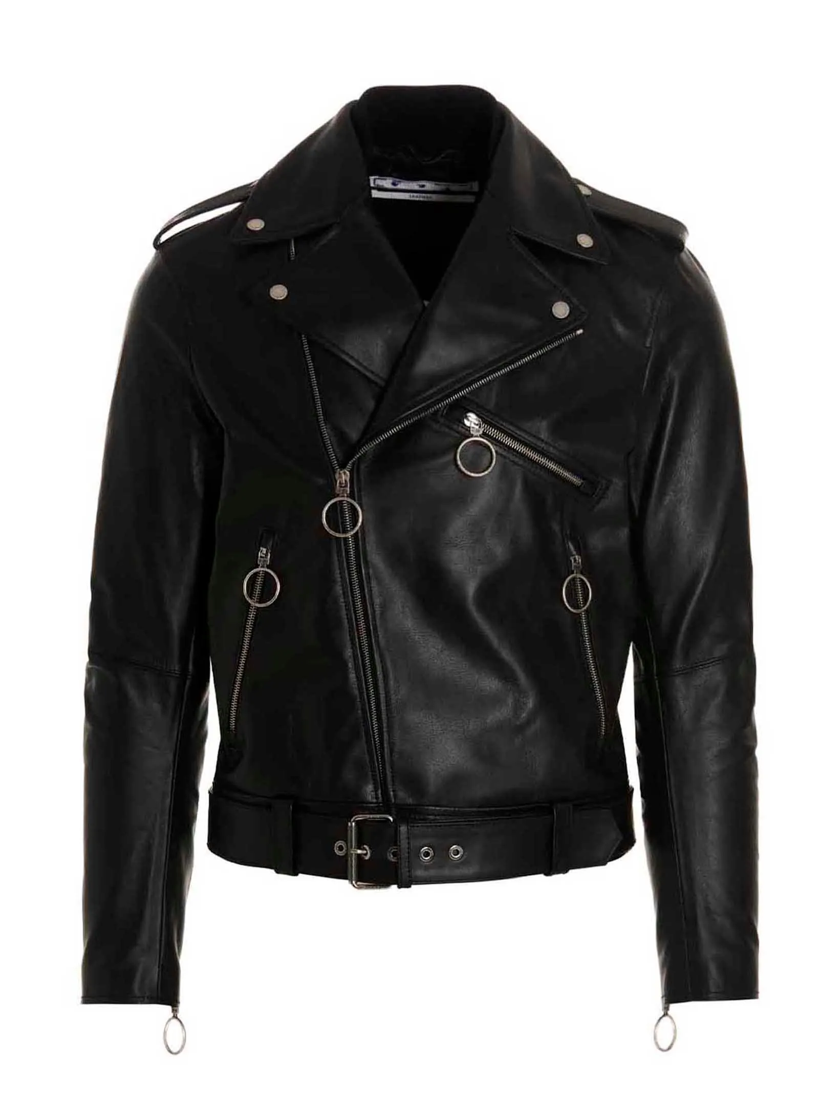 Off-White Zip-Detail Biker Jacket