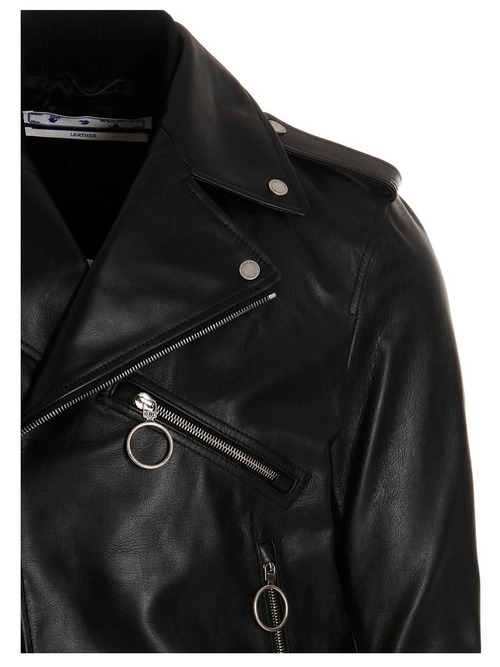 Off-White Zip-Detail Biker Jacket