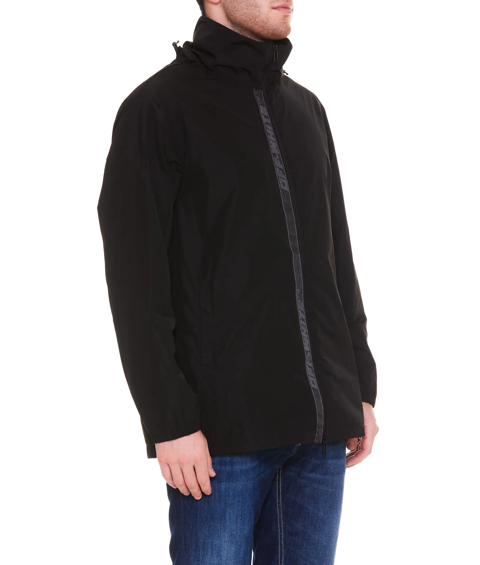 Off-White Zip-Up Long-Sleeved Jacket