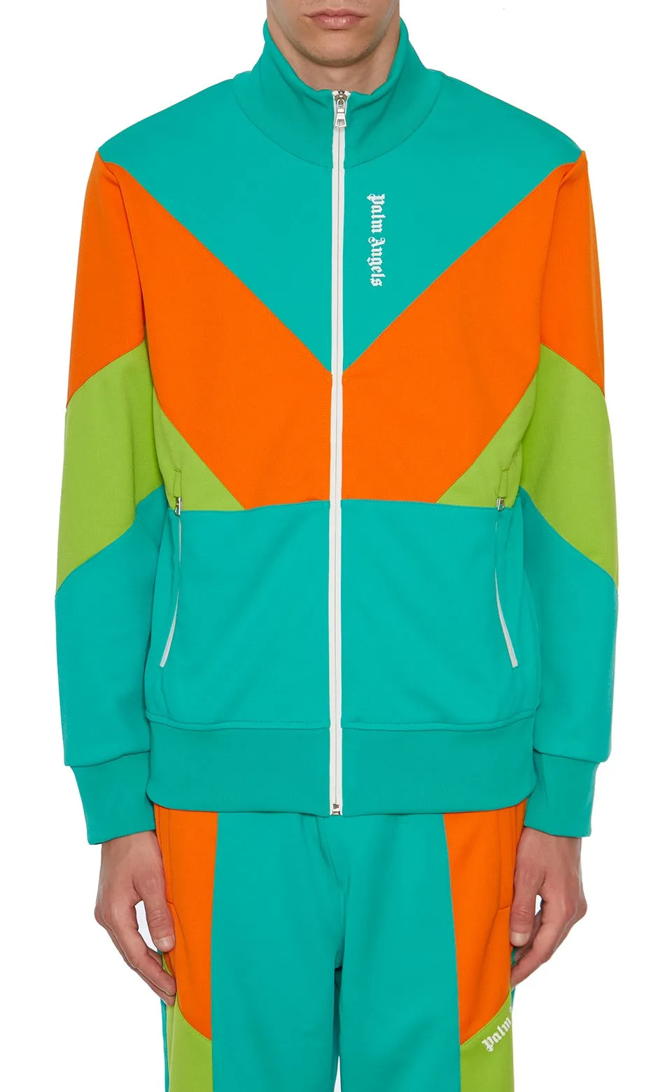 Palm Angels Color Block Zipped Track Jacket