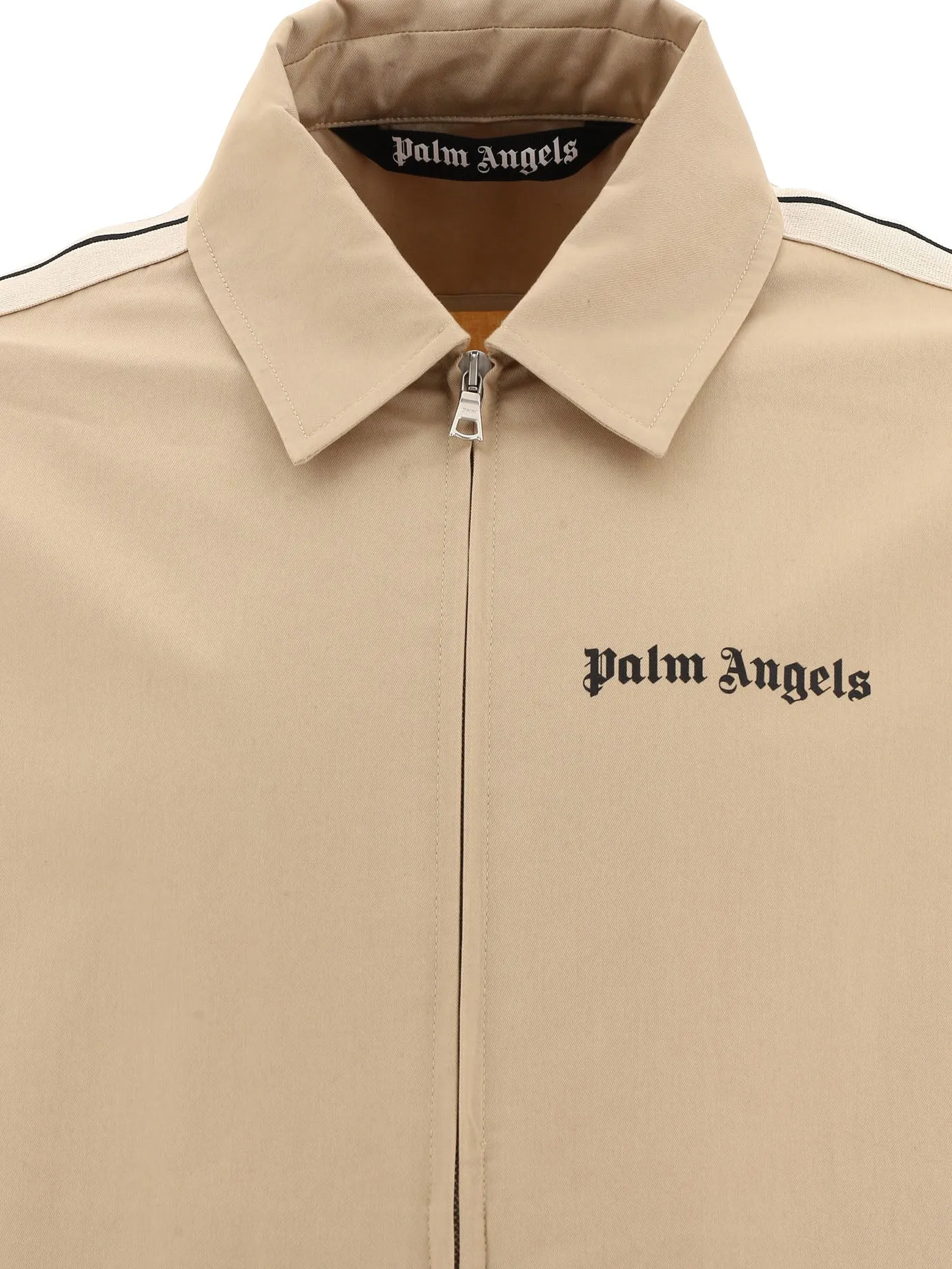 Palm Angels Logo Print Zipped Jacket