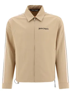 Palm Angels Logo Print Zipped Jacket