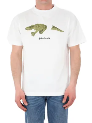 Palm Angels Logo Printed Crewneck T-Shirt