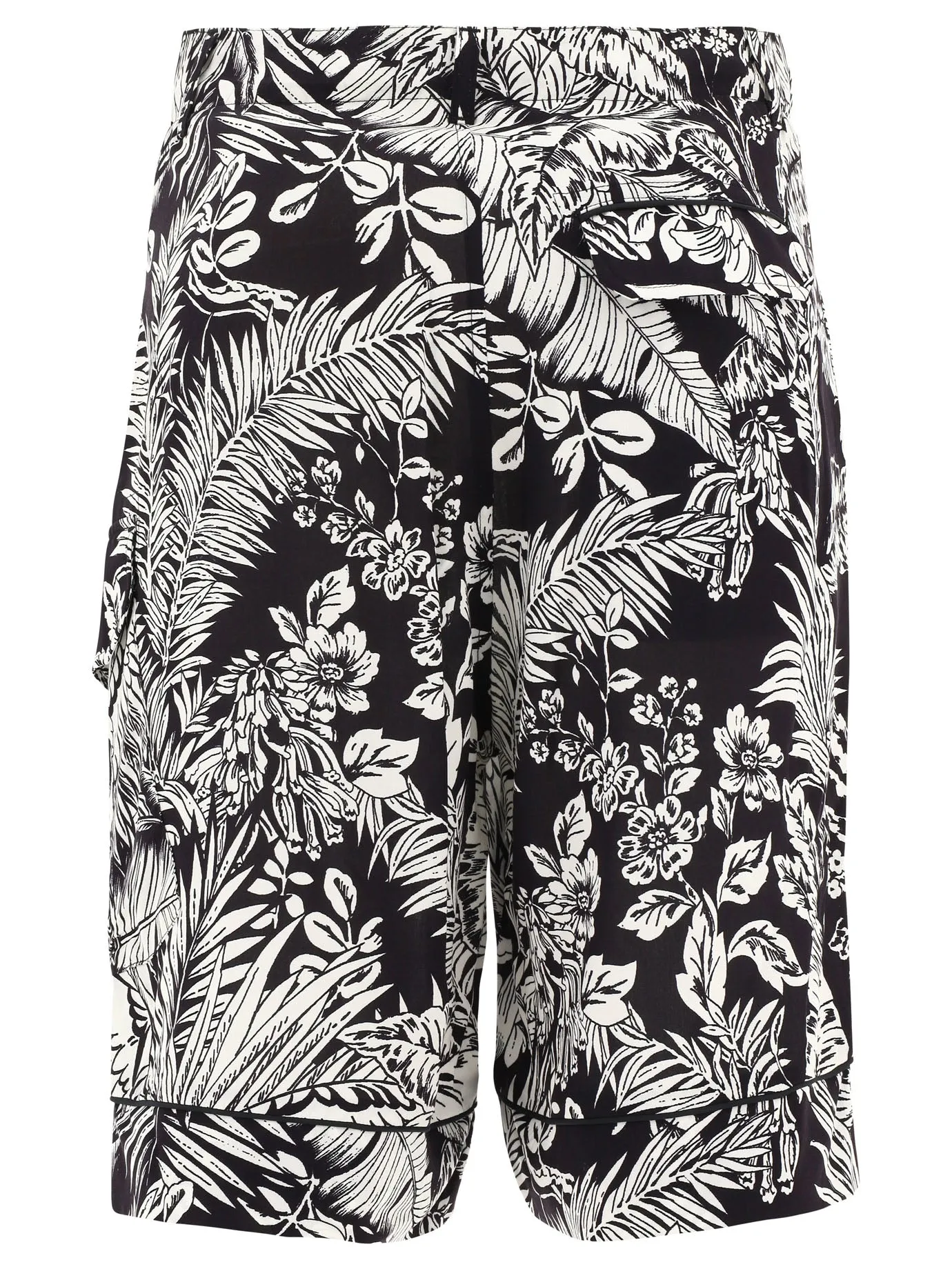 Palm Angels Parrot-Print Straight Leg Shorts