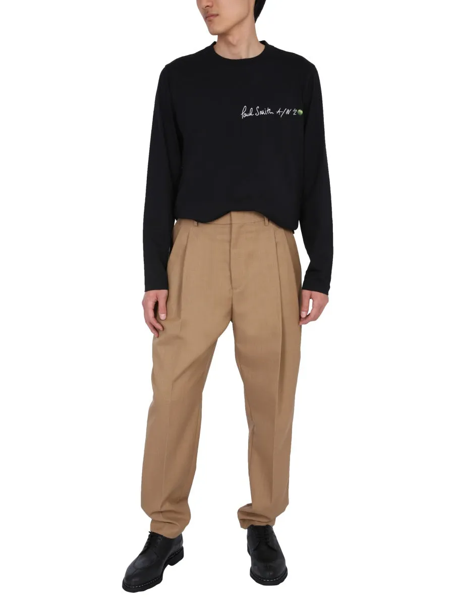 Paul Smith Logo Embroidered Crewneck T-Shirt