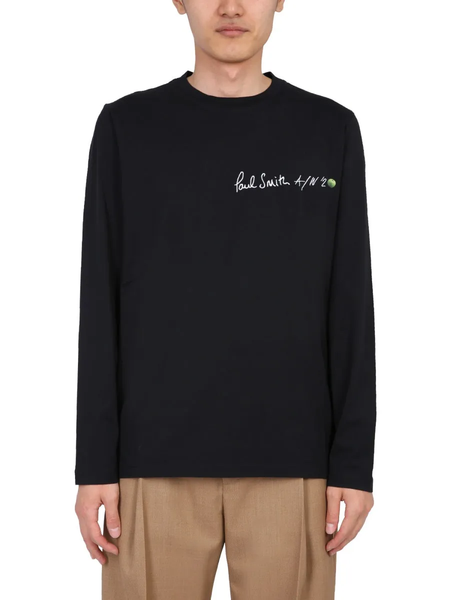 Paul Smith Logo Embroidered Crewneck T-Shirt