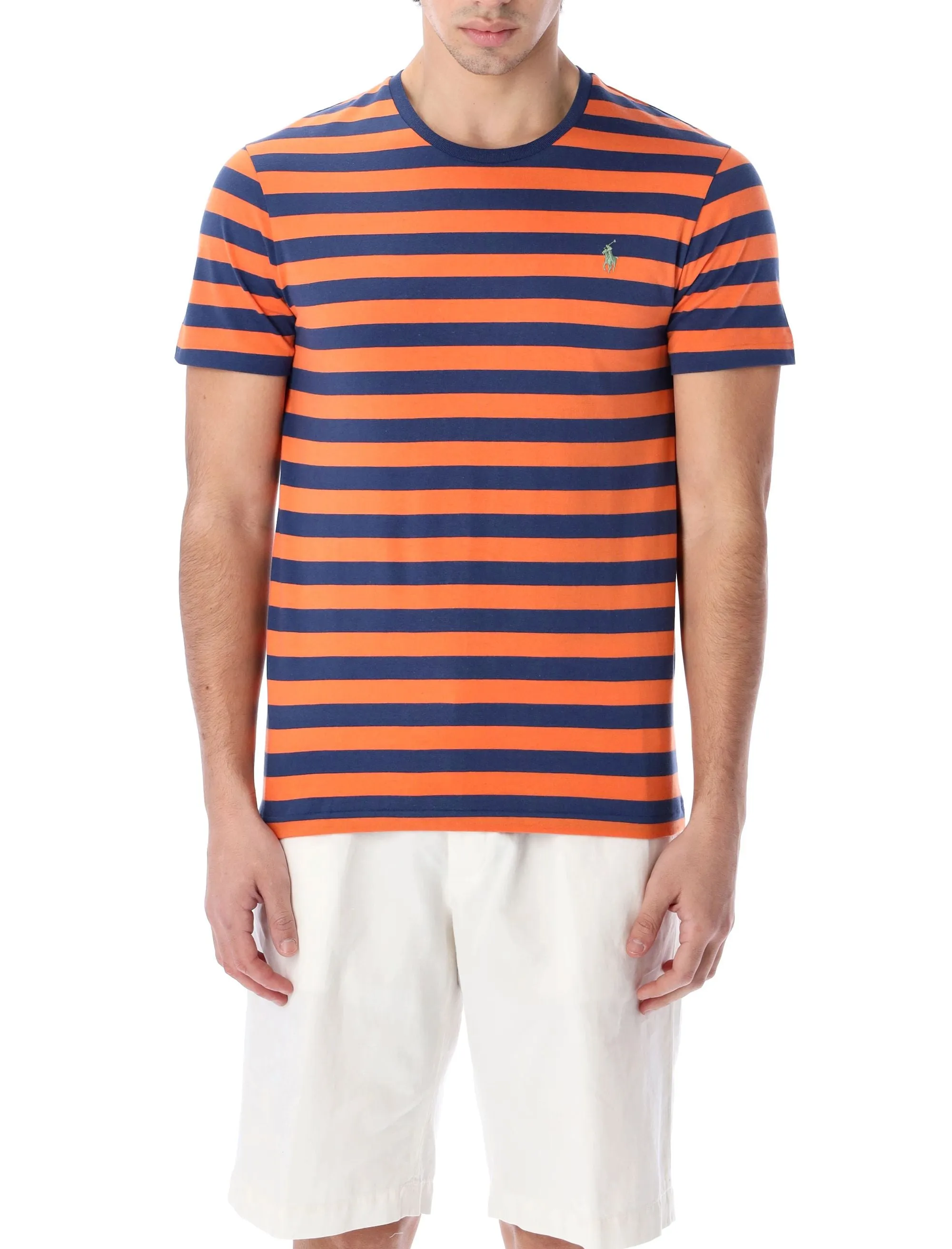 Polo Ralph Lauren Logo Embroidered Striped T-Shirt