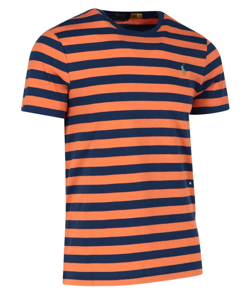 Polo Ralph Lauren Logo Embroidered Striped T-Shirt
