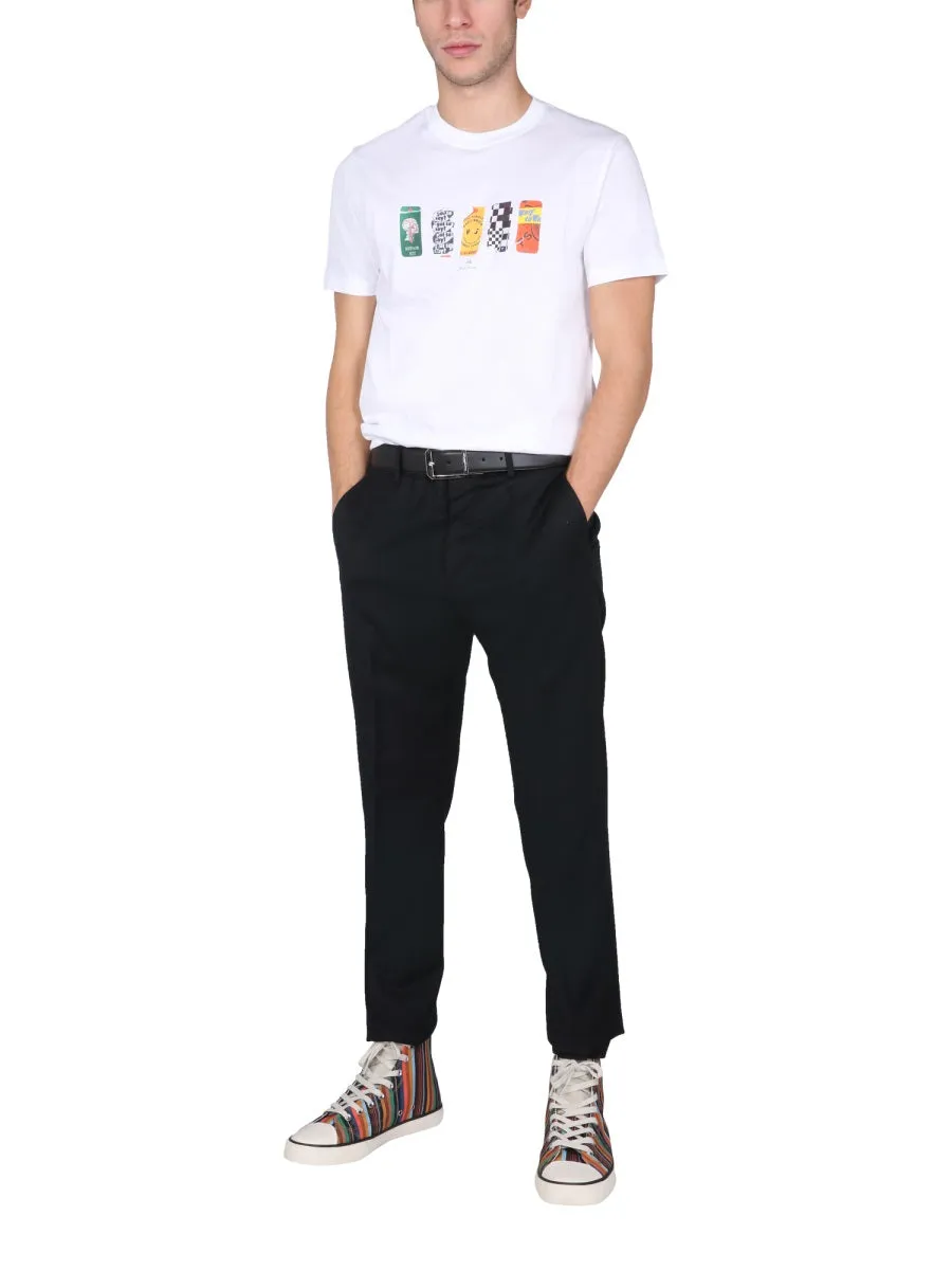 PS Paul SmithSticker Printed Crewneck T-Shirt