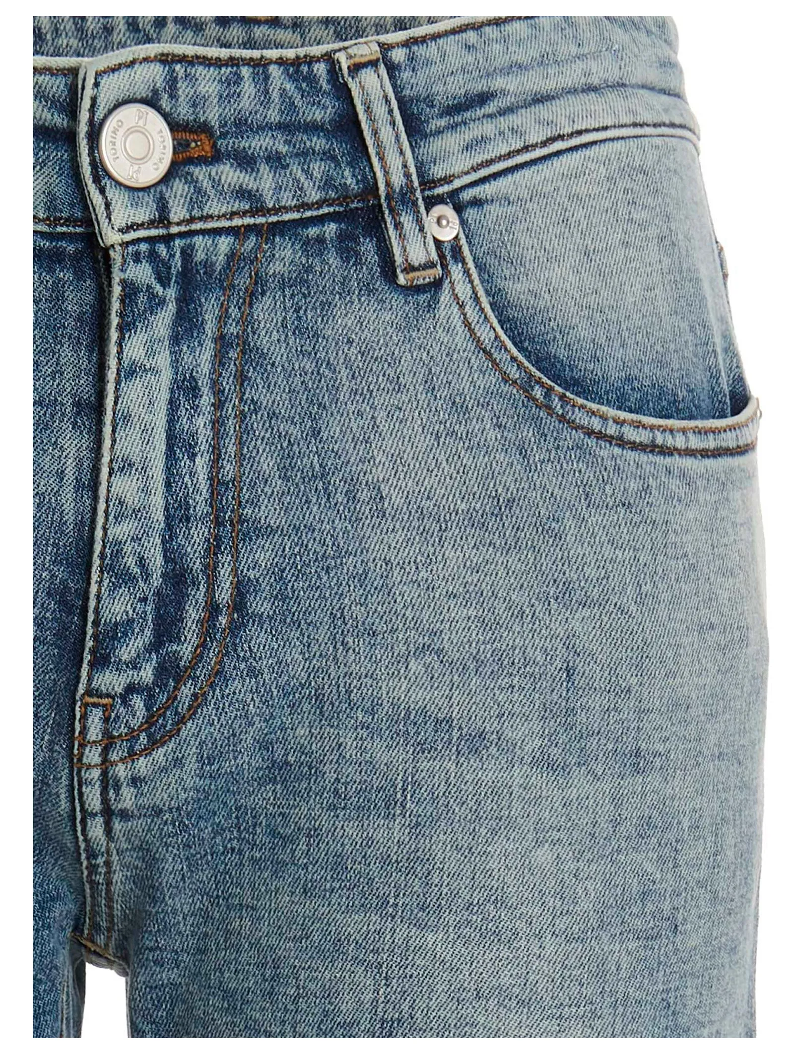 Pt05 Low-Rise Straight Leg JEans